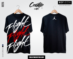 Camiseta Streetwear "Flight" - Black Vintage Edition