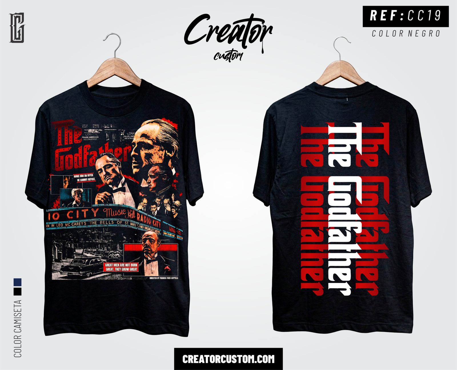 Camiseta Streetwear "The Godfather" β Vintage 90s Bootleg Edition