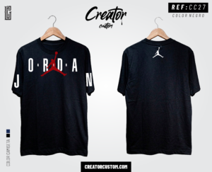 CAMISETA NEGRA JORDAN BY CREATOR CUSTOM